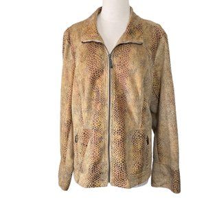 Dialogue Snakeskin Print Jacket Size XL